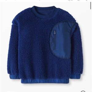 NWOT Faux Shearling Crewneck Fleece Sweatshirt Hanna Andersson Unisex, 4T